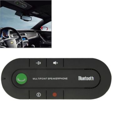 Bluetooth V4.1 Hands Free Kit Transmitter with SIRI/Music - Black - 1