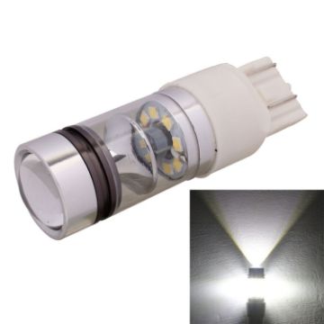 T20 7443 100W LED Car Rear Fog/Turn Signal/DRL Bulb, 850LM, 12-24V, White - 1