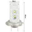 H7 60W White LED Fog Light for Vehicles, DC 12-30V, 12 LEDs - 4