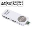 Universal USB Card Reader - Supports SD/MMC/SIM/TF Cards (White) - 1
