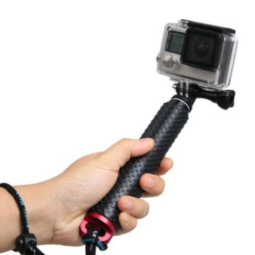 Red 49cm Extendable Handheld Monopod for GoPro, Insta360, DJI Cameras - 1