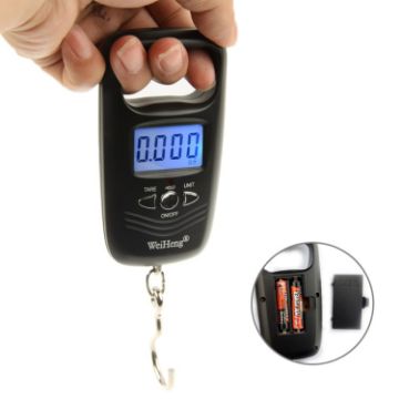 50kg x 10g LCD Electronic Travel Luggage Scale Hook (WH-A17) - 1