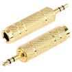 Gold Plated 3.5mm to 6.35mm Stereo Jack Adapter Socket - 1