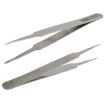 6 PCS Stainless Steel Tweezers TS-10/11/12/13/14/15 Straight & Angled - 5