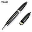 2 in 1 Pen Style USB Flash Drive, Black, 16GB Storage - 1