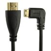 Gold Plated Mini HDMI to HDMI Coiled Cable 1.4 Version, 0.6m-2m, 3D/Ethernet - 3