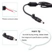 4.75 + 4.2 x 1.6mm DC Male Power Cable for Laptop Adapter, 1.2m Length - 3