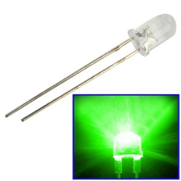 1000pcs 5mm Green Light Water Clear LED Lamps - Bulk Pack - 1