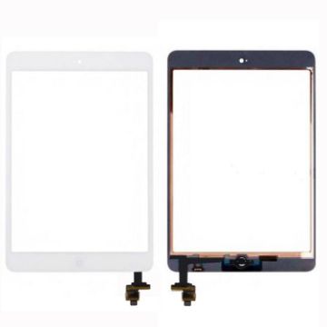 iPad Mini & Mini 2 White Touch Glass Digitizer + IC Chip + Flex Assembly - 1