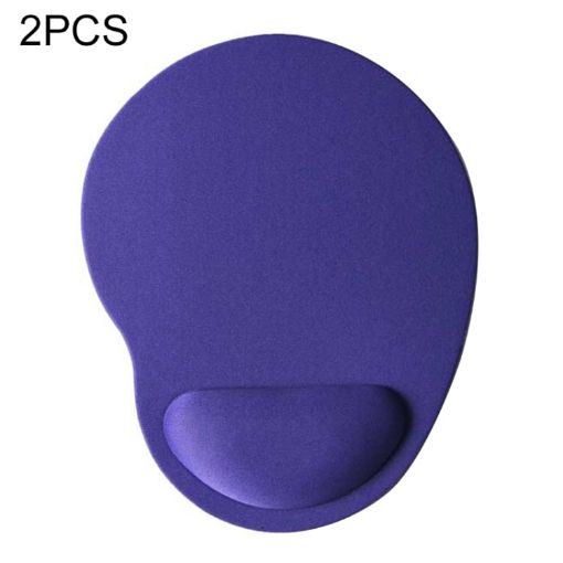 2 PCS Purple Cloth Gel Wrist Rest Mouse Pad Set - 1
