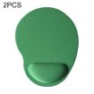 2 PCS Green Cloth Gel Wrist Rest Mouse Pad Set - 1