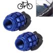 Universal Bicycle Tire Valve Caps - 4 PCS, Blue | Durable & Stylish - 1