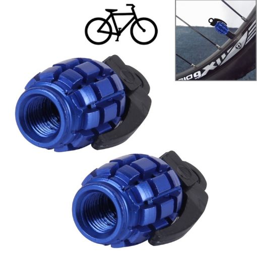 Universal Bicycle Tire Valve Caps - 4 PCS, Blue | Durable & Stylish - 1