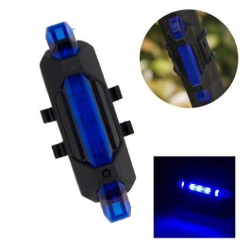 AQY-093 Blue Detachable USB Rechargeable LED Bike Taillight - 1