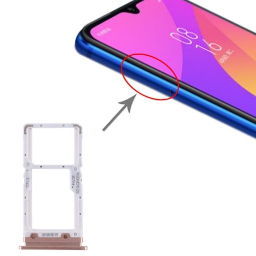Xiaomi Mi CC9 Gold SIM & Micro SD Card Tray Replacement - 1