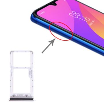 Xiaomi Mi CC9 Silver SIM & Micro SD Card Tray Replacement - 1