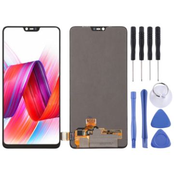 OPPO R15 Black LCD Screen with Digitizer Full Assembly Replacement - 1