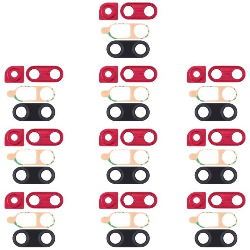 Huawei Nova 4 Camera Lens Cover Red - 10pcs Pack - 1