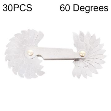 30 PCS US Screw Pitch Thread Blades - 60 CR Stainless Steel Gauge - 1