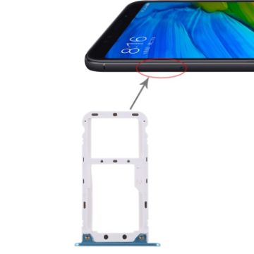 Xiaomi Redmi 5 Plus Blue Dual SIM & Micro SD Card Tray Replacement - 1