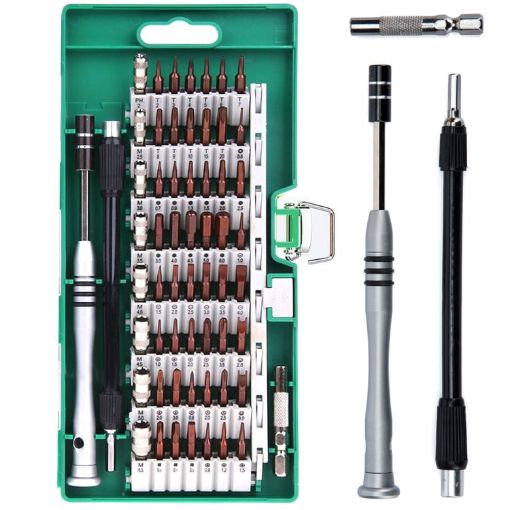 60 in 1 S2 Tool Steel Precision Screwdriver Kit - Green Repair Tools - 1
