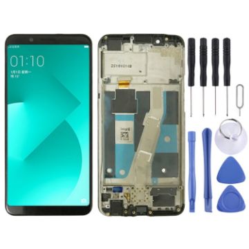 OPPO A83 TFT LCD Screen Digitizer Assembly with Frame - Black - 1