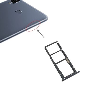 Asus Zenfone Max M2 ZB633KL SIM & Micro SD Card Tray Set (Black) - 1