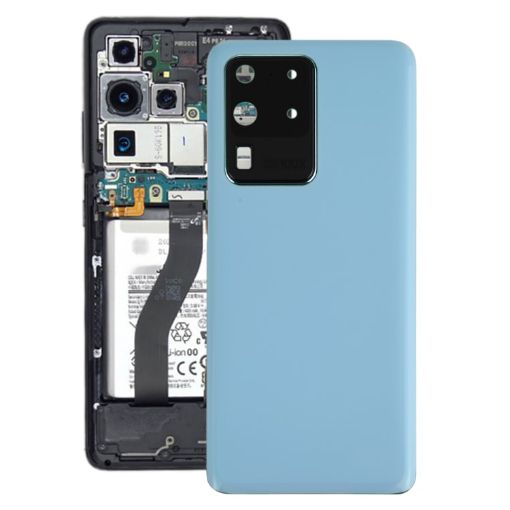 Samsung Galaxy S20 Ultra Blue Battery Back Cover with Camera Lens Cover - 1