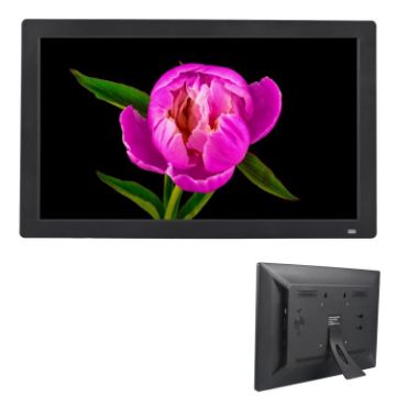 XCLT1850 18.5" LED Digital Photo Frame, US Plug, Black Display - 1