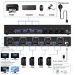 8K 30Hz Dual Monitor KVM Switch, 4 In 2 Out DP/USB3.0, AU Plug - 3