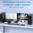 8K 60Hz USB3.0/HDMI Dual Monitor KVM Switch, 2-Port, AU Plug - 6