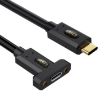 Type-C Male to Female Panel Extension Cable, 1m, Screw Fixed - 1