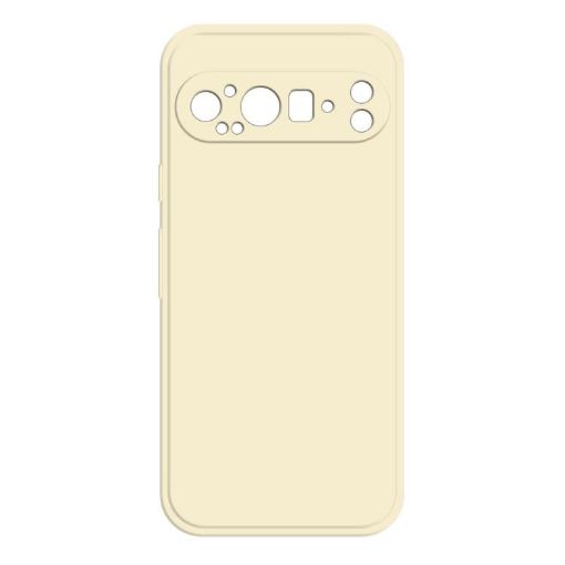 Google Pixel 9 Pro White Liquid Silicone Phone Case - 1