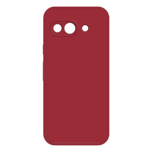 Google Pixel 9a Dark Red Liquid Silicone Phone Case - Imitation Cover - 1