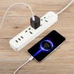 KO-72 38W QC3.0 USB & USB-C PD Quick Charger, US Plug - Black - 5