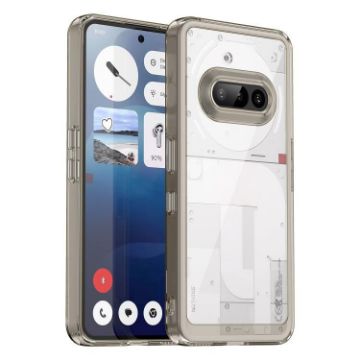 Nothing Phone 3a Colorful Series Acrylic Hybrid TPU Case - Transparent Grey - 1