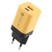 KO-72 38W QC3.0 USB & USB-C PD Quick Charger, EU Plug, Yellow - 1