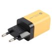 KO-72 38W QC3.0 USB & USB-C PD Quick Charger, EU Plug, Yellow - 3