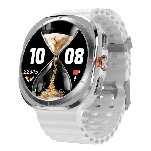 X7 1.51" IPS Screen Bluetooth Smart Watch with Health Monitoring Silver - 1