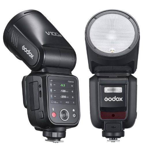 Godox V100 Round Head TTL Flash Speedlite for FUJIFILM - EU Plug - 1