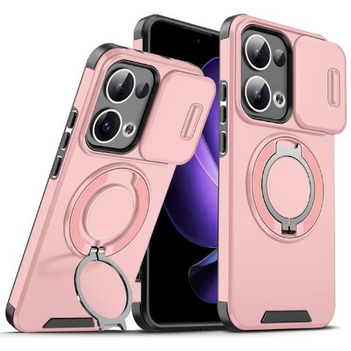 OPPO Reno13 5G Pink Sliding Camshield Ring Holder Phone Case Global - 1