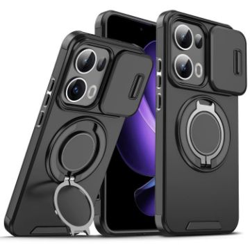 OPPO Reno13 Pro 5G Black Camshield Ring Holder Case Global Version - 1