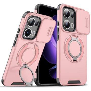 OPPO Reno13 Pro 5G Pink Camshield Ring Holder Phone Case Global - 1