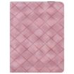 iPad Pro 13 2024 Pink Rhombus Embossed Leather Tablet Case - 2