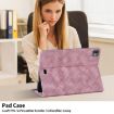 iPad Pro 13 2024 Pink Rhombus Embossed Leather Tablet Case - 7