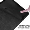 iPad Pro 13 2024 Black Rhombus Embossed Leather Tablet Case - 5