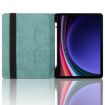 Samsung Galaxy Tab S10+/S9 FE+ Green Rhombus Embossed Leather Case - 4