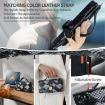 Redmi A5 4G Snake Texture Leather Phone Case Black Crossbody Handle - 5
