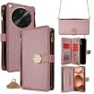 OPPO Find X8 Ultra 5G Rose Gold Crossbody Leather Phone Case - 1