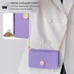 Realme 14 5G Purple Leather Crossbody Phone Case - Cross Texture - 5